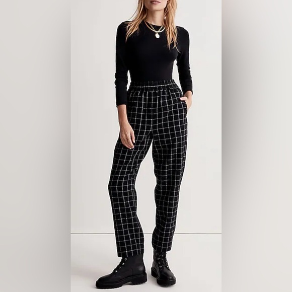 Madewell Pants - Madewell Huston Pull-On  Pants Checked Size Medium